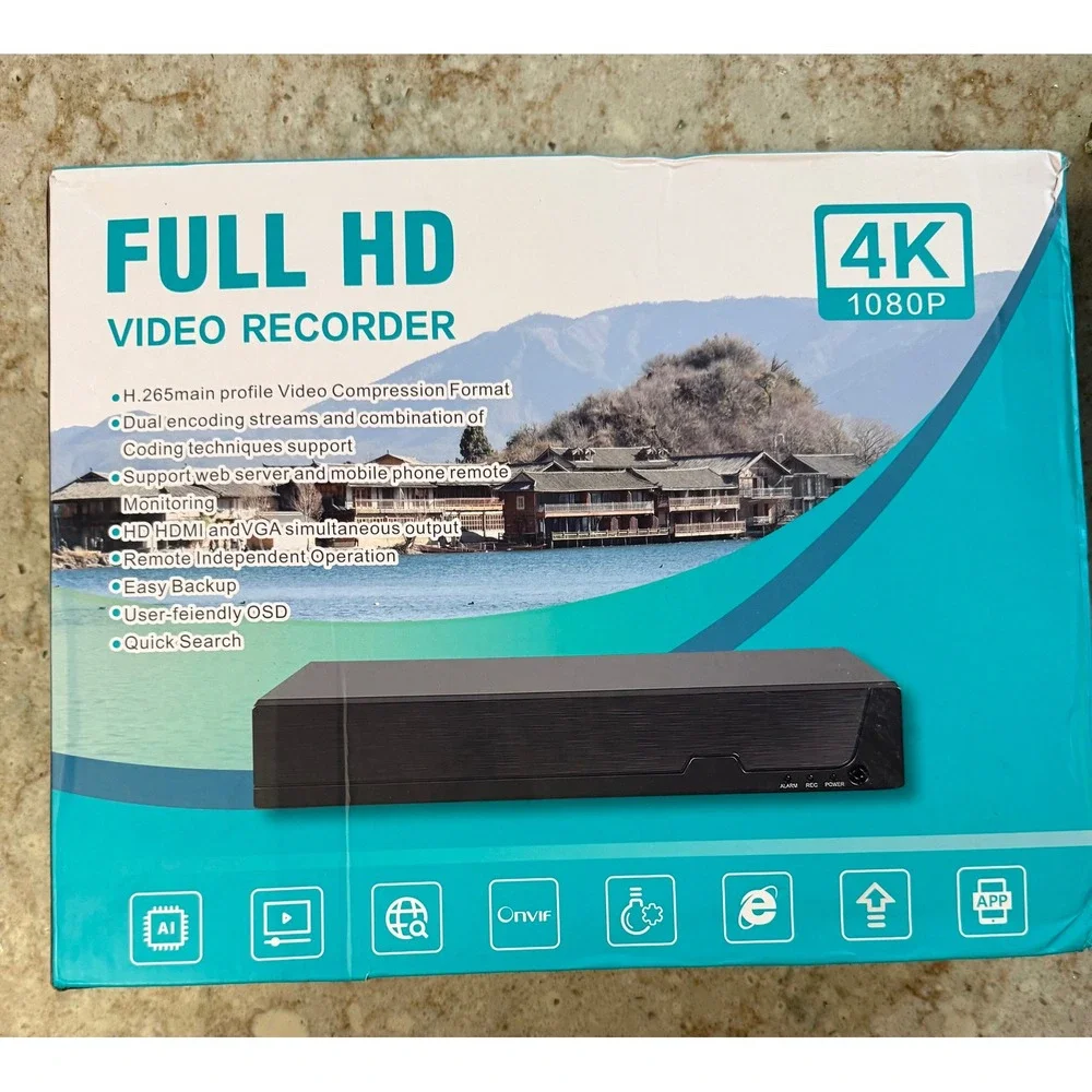 Full HD 4K 1080P Video Recorder‎ H.265 Smart 265 CCTV DVR NVR Security System